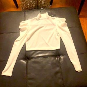 FashionNova Can't Be In Knit Long Sleeve Top Ivory